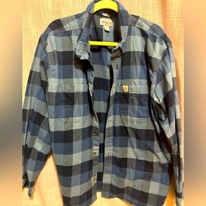 Carhartt Men's Long-Sleeve, relaxed fit , Dark Blue, X-large